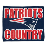 New England Patriots Towel 15x18 Rally Style Full Color-0