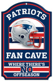 New England Patriots Wood Sign - 11"x17" Fan Cave Design-0