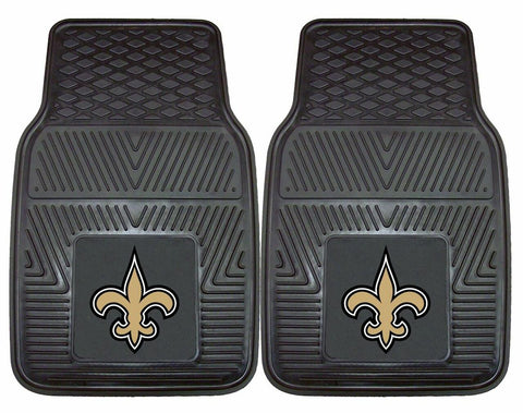 New Orleans Saints Car Mats Heavy Duty 2 Piece Vinyl