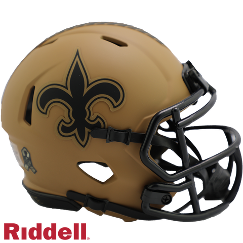 New Orleans Saints Helmet Riddell Replica Mini Speed Style Salute To Service 2023-0