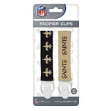 New Orleans Saints Pacifier Clips 2 Pack-0