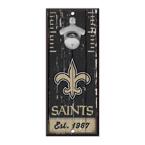 New Orleans Saints Sign Wood 5x11 Bottle Opener