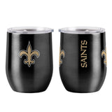 New Orleans Saints Travel Tumbler 16oz Stainless Steel Curved-0