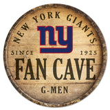 New York Giants Sign Wood 14 Inch Round Barrel Top Design-0