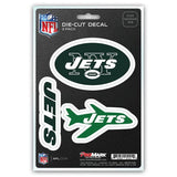 New York Jets Decal Die Cut Team 3 Pack - Team Fan Cave