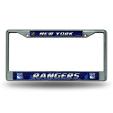 New York Rangers License Plate Frame Chrome Printed Insert