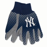 New York Yankees Gloves Two Tone Style Adult Size Size-0