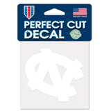 North Carolina Tar Heels Decal 4x4 Perfect Cut White