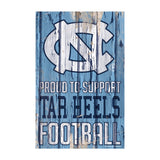 North Carolina Tar Heels Sign 11x17 Wood Proud to Support Design - Special Order-0