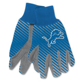Detroit Lions Two Tone Adult Size Gloves-0