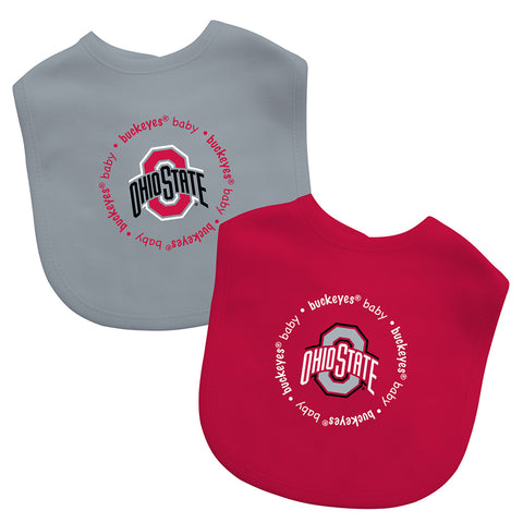 Ohio State Buckeyes Baby Bib 2 Pack-0