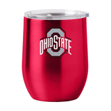 Ohio State Buckeyes Travel Tumbler 16oz Stainless Steel Curved-0