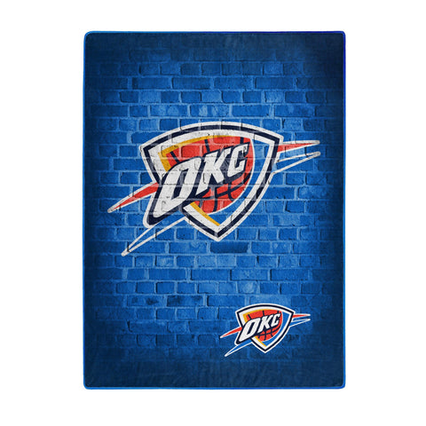 Oklahoma City Thunder Blanket 60x80 Raschel Street Design Special Order - Team Fan Cave