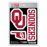 Oklahoma Sooners Decal Die Cut Team 3 Pack