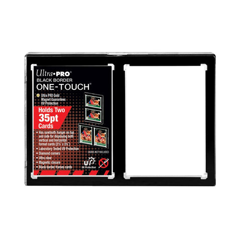 One Touch UV Card Holder 2 Card With Magnet Closure Black Border - 35pt