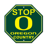 Oregon Ducks Sign 12x12 Plastic Stop Style O Design - Team Fan Cave