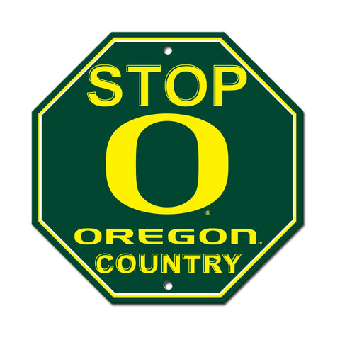 Oregon Ducks Sign 12x12 Plastic Stop Style O Design - Team Fan Cave