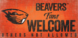 Oregon State Beavers Wood Sign Fans Welcome 12x6 - Special Order-0