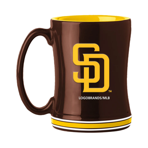 San Diego Padres Coffee Mug 14oz Sculpted Relief Team Color-0