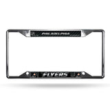 Philadelphia Flyers License Plate Frame Chrome EZ View - Special Order - Team Fan Cave