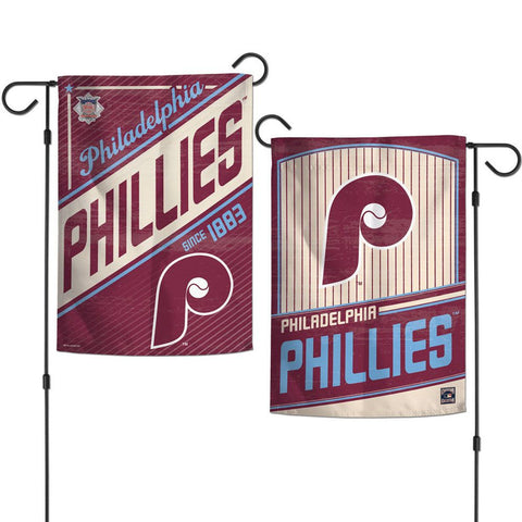 Philadelphia Phillies Flag 12x18 Garden Style 2 Sided Cooperstown-0