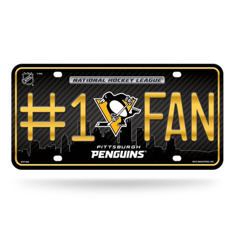 Pittsburgh Penguins License Plate  - #1 FAN - Team Fan Cave