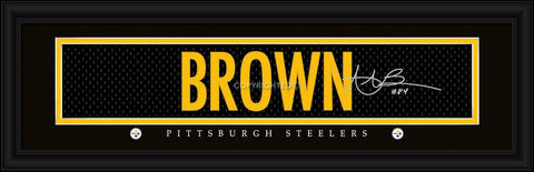 Pittsburgh Steelers Antonio Brown Print - Signature 8"x24" - Team Fan Cave