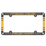 Pittsburgh Steelers License Plate Frame Plastic Full Color Style