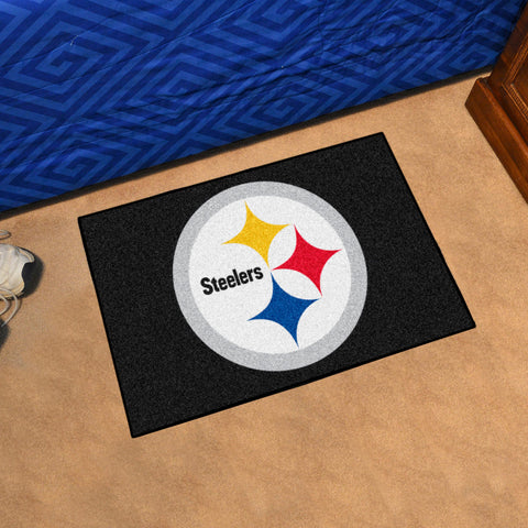 Pittsburgh Steelers Rug 19x30 Starter Style Logo Design - Special Order-0