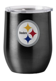 Pittsburgh Steelers Travel Tumbler 16oz Stainless Steel Curved-0