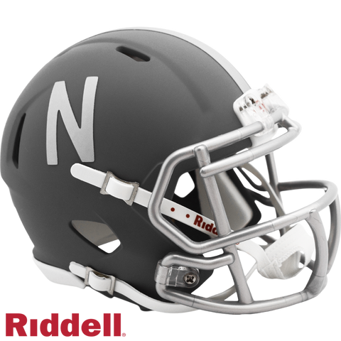 Nebraska Cornhuskers Helmet Riddell Replica Mini Speed Style Slate Alternate-0