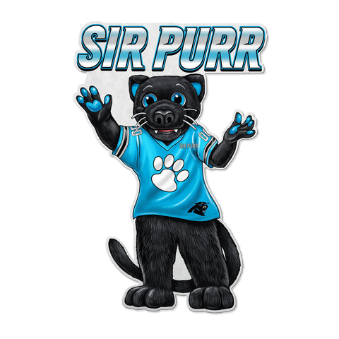 Carolina Panthers Pennant Shape Cut Mascot Design-0