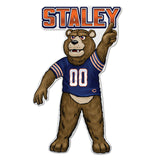 Chicago Bears Pennant Shape Cut Mascot Design-0