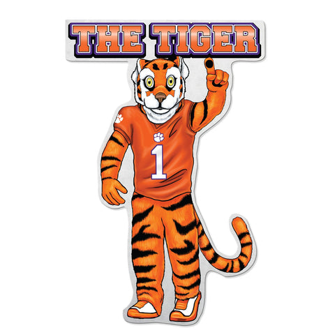 Clemson Tigers Pennant Shape Cut Mascot Design-0