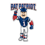 New England Patriots Pennant Shape Cut Mascot Design-0