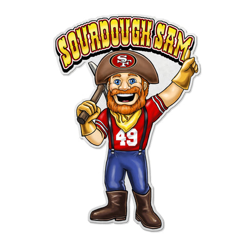 San Francisco 49ers Pennant Shape Cut Mascot Design-0