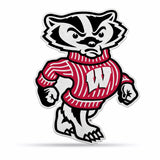 Wisconsin Badgers Pennant Shape Cut Mascot Design-0