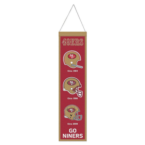 San Francisco 49ers Banner Wool 8x32 Heritage Evolution Design-0