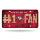 San Francisco 49ers License Plate #1 Fan Alternate - Team Fan Cave