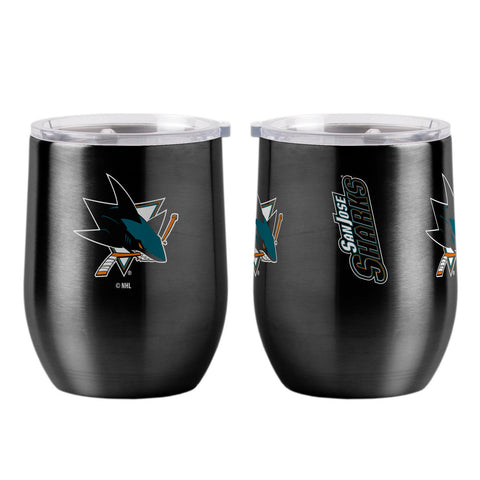 San Jose Sharks Travel Tumbler 16oz Ultra Curved Beverage Special Order-0