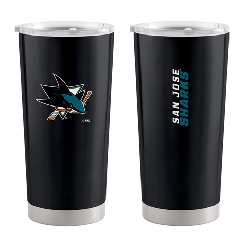 San Jose Sharks Travel Tumbler 20oz Stainless Steel - Special Order-0