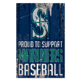 Seattle Mariners Sign 11x17 Wood Proud to Support Design - Special Order-0