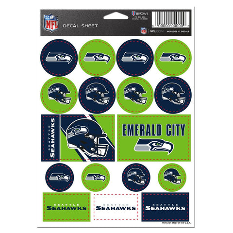 Seattle Seahawks Decal Sheet 5x7 Vinyl-0