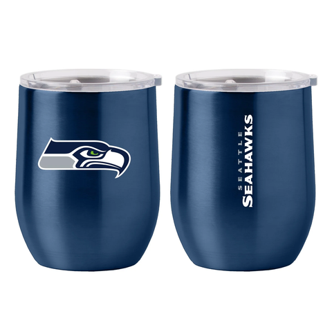 Seattle Seahawks Travel Tumbler 16oz Stainless Steel Curved-0