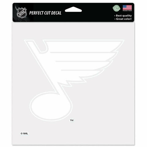 St. Louis Blues Decal 8x8 Perfect Cut White - Team Fan Cave