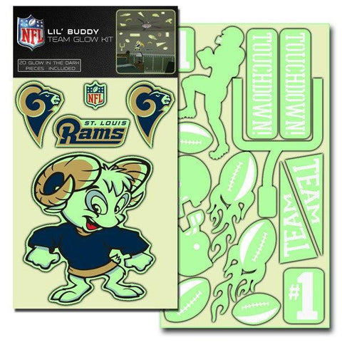 St. Louis Rams Decal Lil Buddy Glow in the Dark Kit - Team Fan Cave