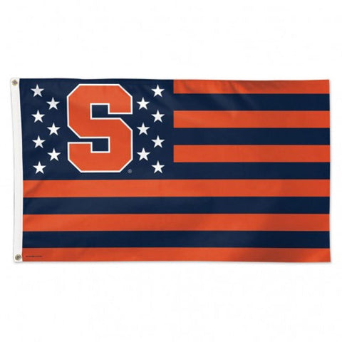 Syracuse Orange Flag 3x5 Deluxe Style Stars and Stripes Design-0