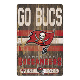 Tampa Bay Buccaneers Sign 11x17 Wood Slogan Design-0