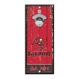 Tampa Bay Buccaneers Sign Wood 5x11 Bottle Opener