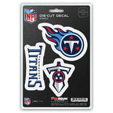 Tennessee Titans Decal Die Cut Team 3 Pack - Team Fan Cave